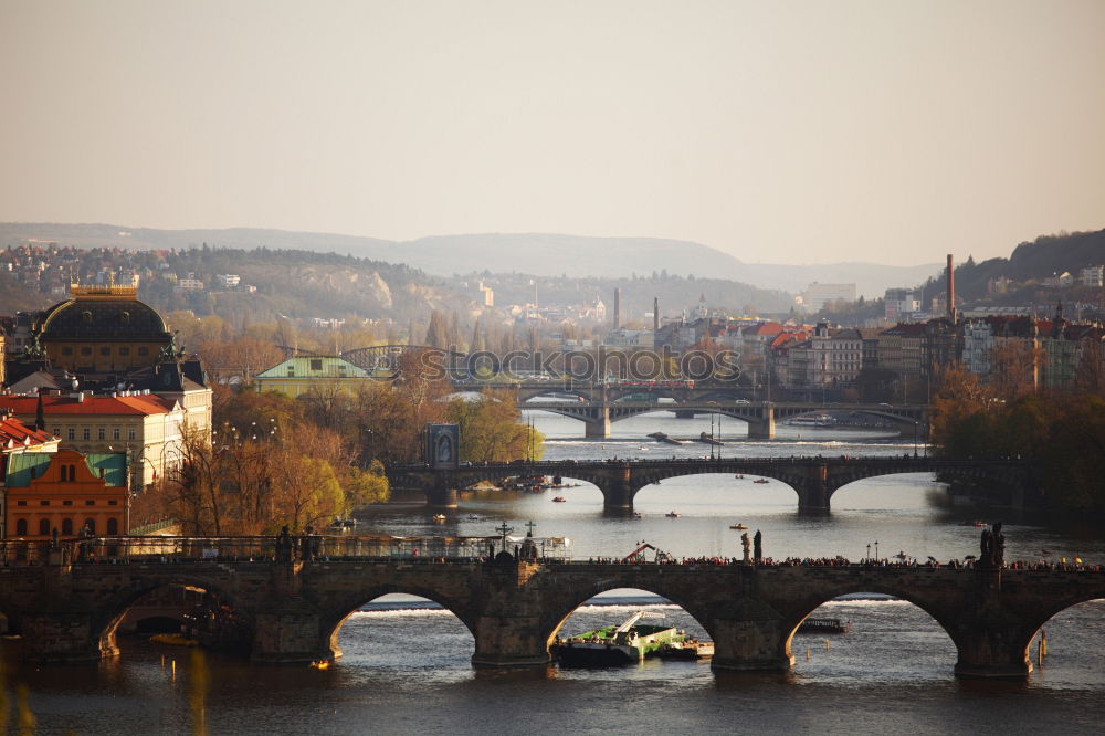 Similar – Image, Stock Photo MOLDAU Prague The Moldau