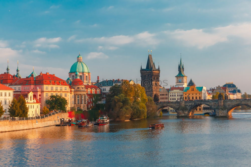 Similar – Prague panorama with its river and buildings