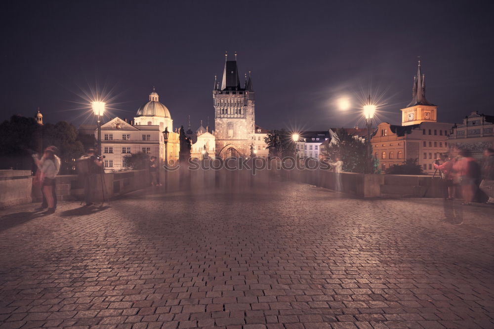 Similar – Image, Stock Photo Night traffic in Prague