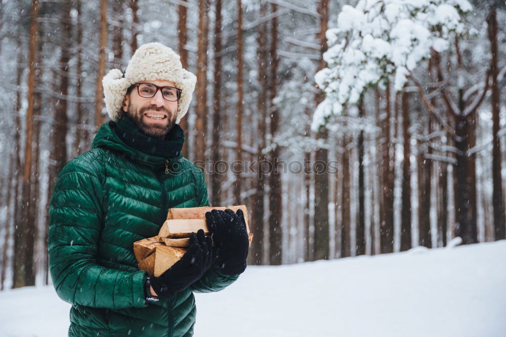 Similar – Image, Stock Photo beautiful young bearded men on winter walk