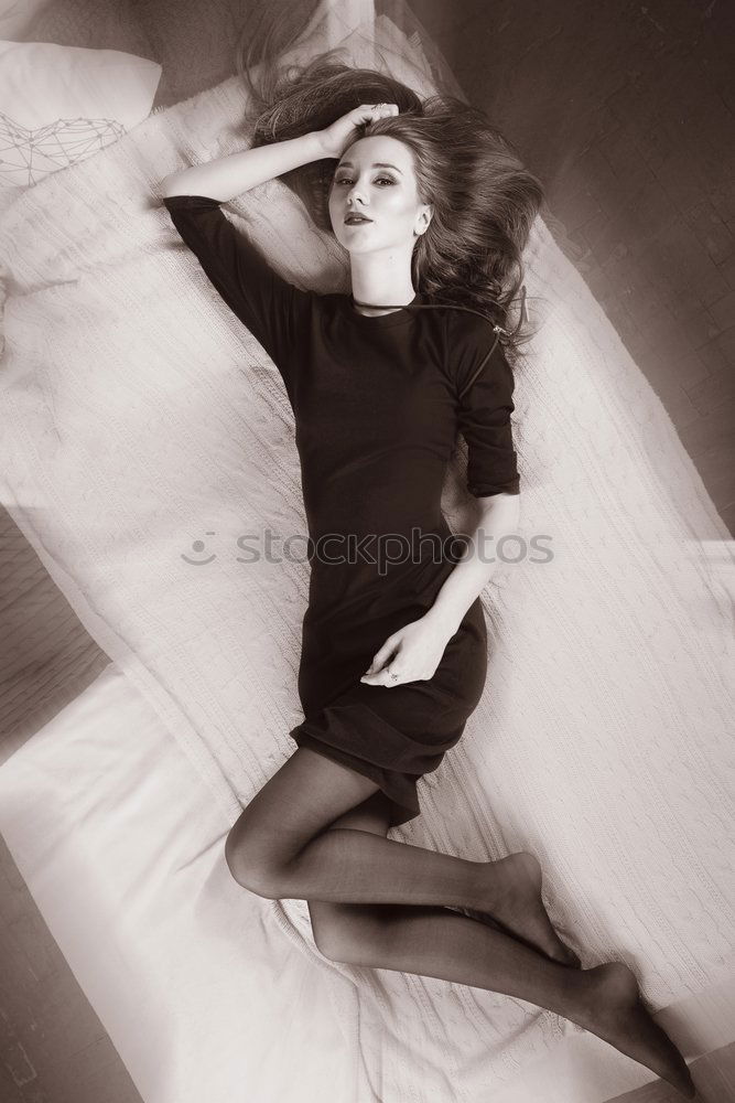 Similar – Image, Stock Photo thinking of you Bed Dream