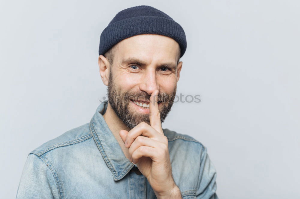 Similar – Smiling young guy in hat