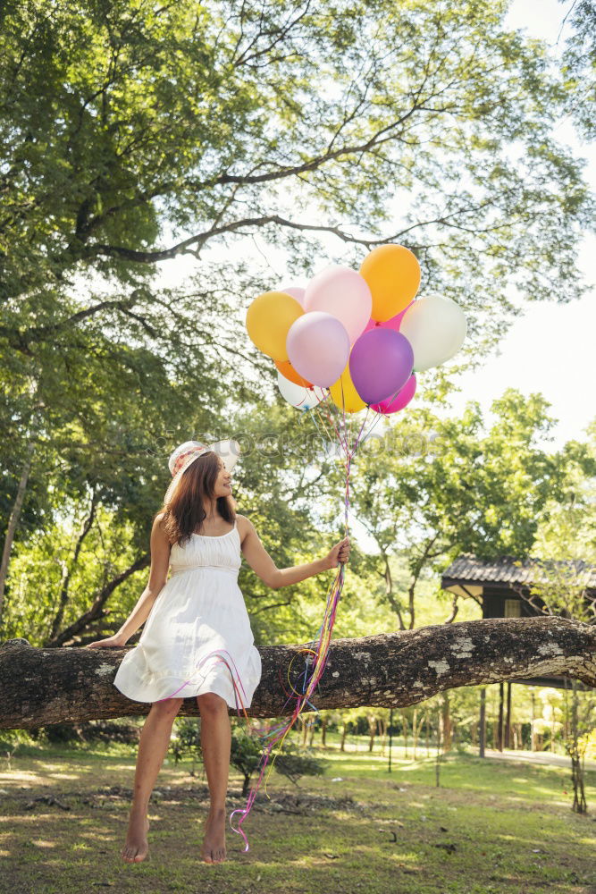 Similar – Girl with balloons