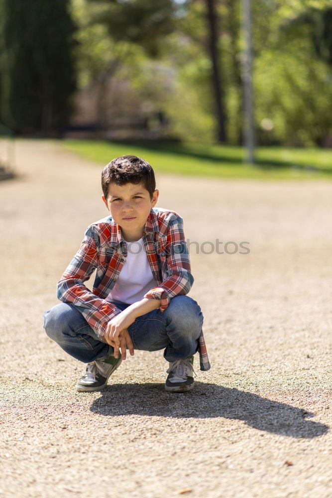 Similar – Smiling boy in the park