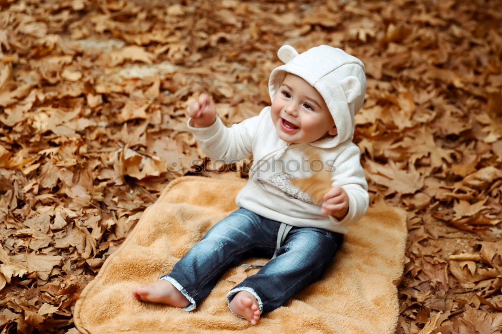 Similar – Image, Stock Photo A girl stands in the woods