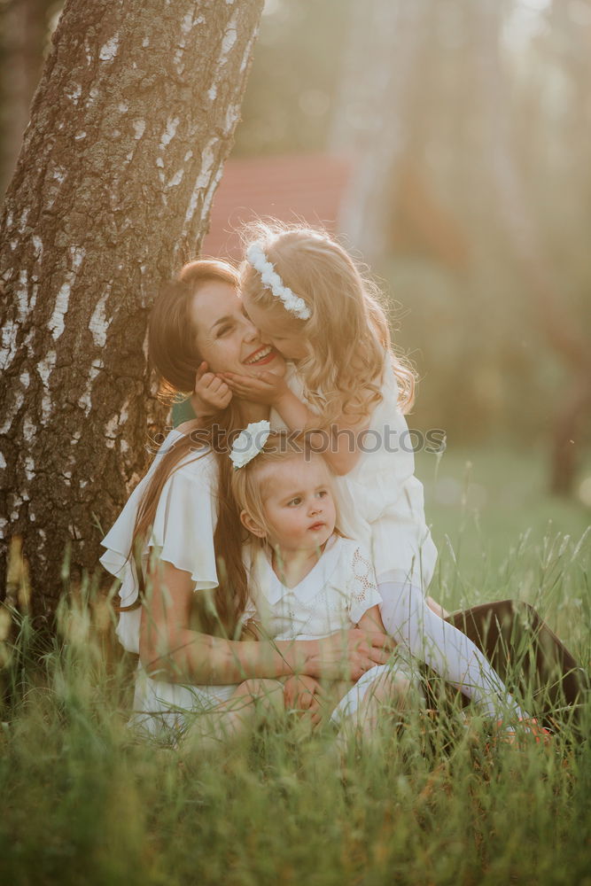 Similar – Image, Stock Photo Happy family in park