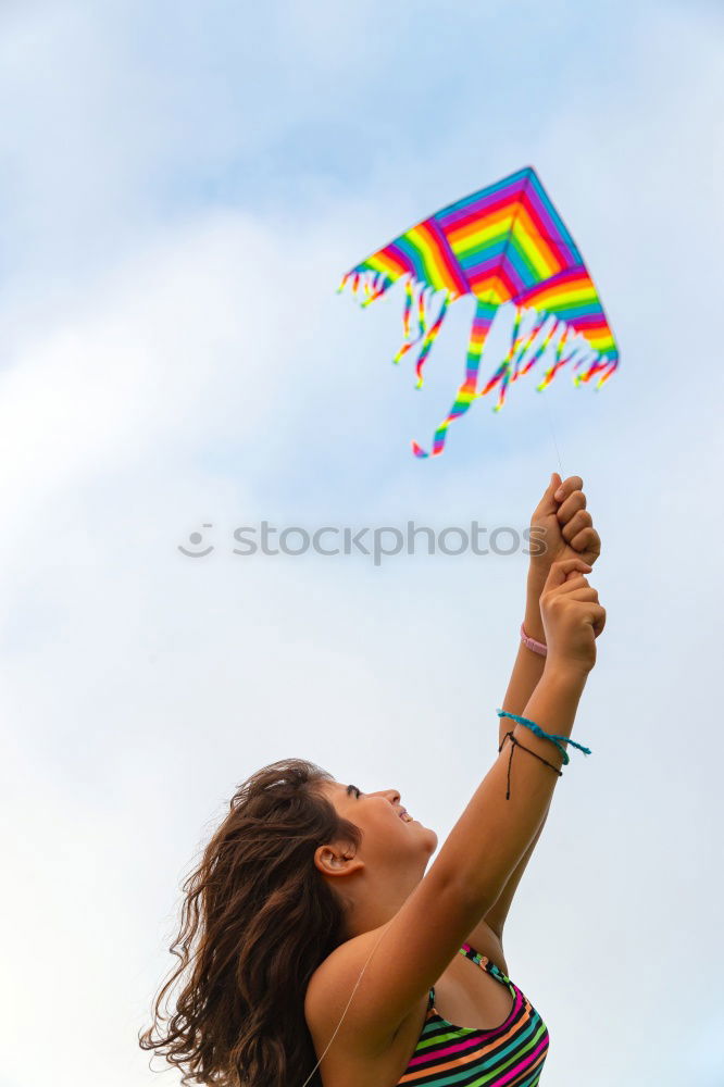 Similar – glück. Freude Luft Himmel