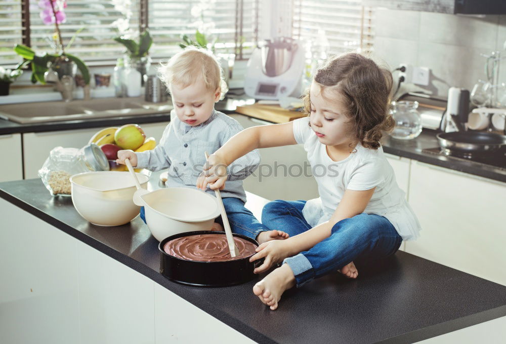 Similar – Image, Stock Photo family having breakfast at home