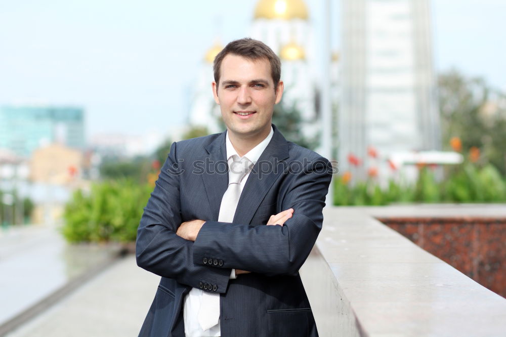 Similar – Young handsome confident fashionable man standing in an urban street