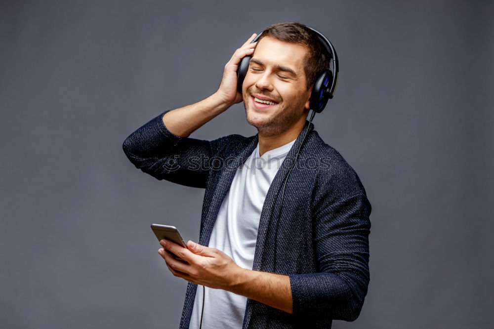 Similar – Image, Stock Photo Woman using smartphone sending emojis.