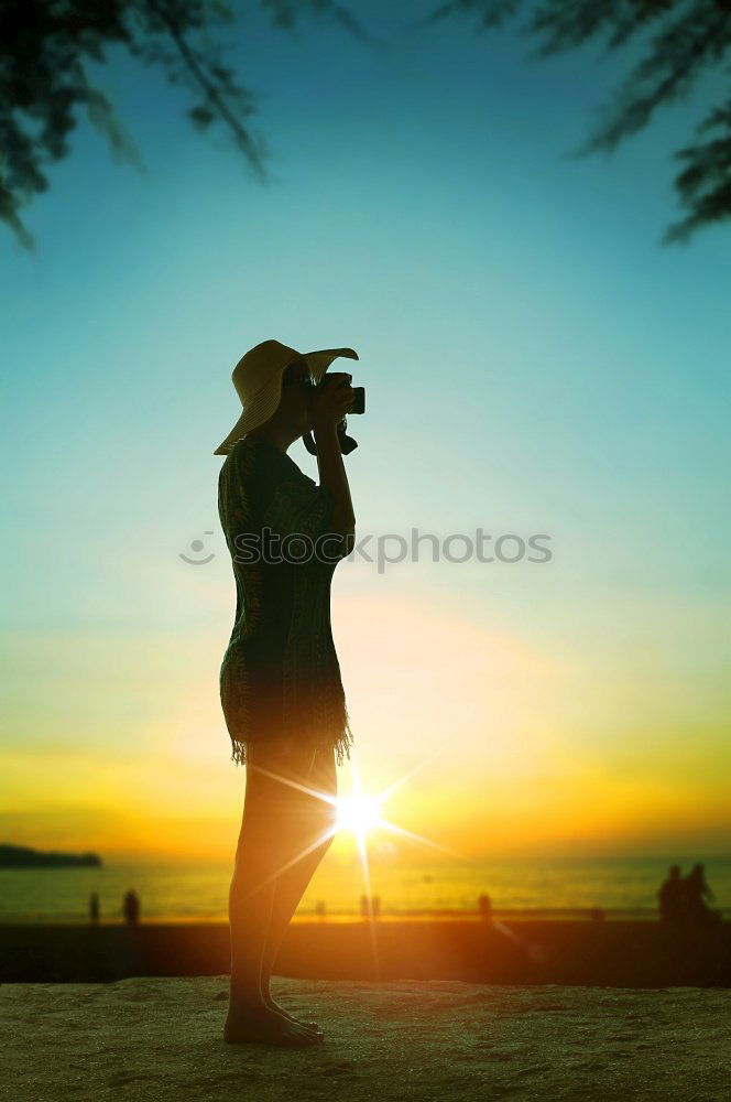 Similar – Image, Stock Photo Selfie at the beach