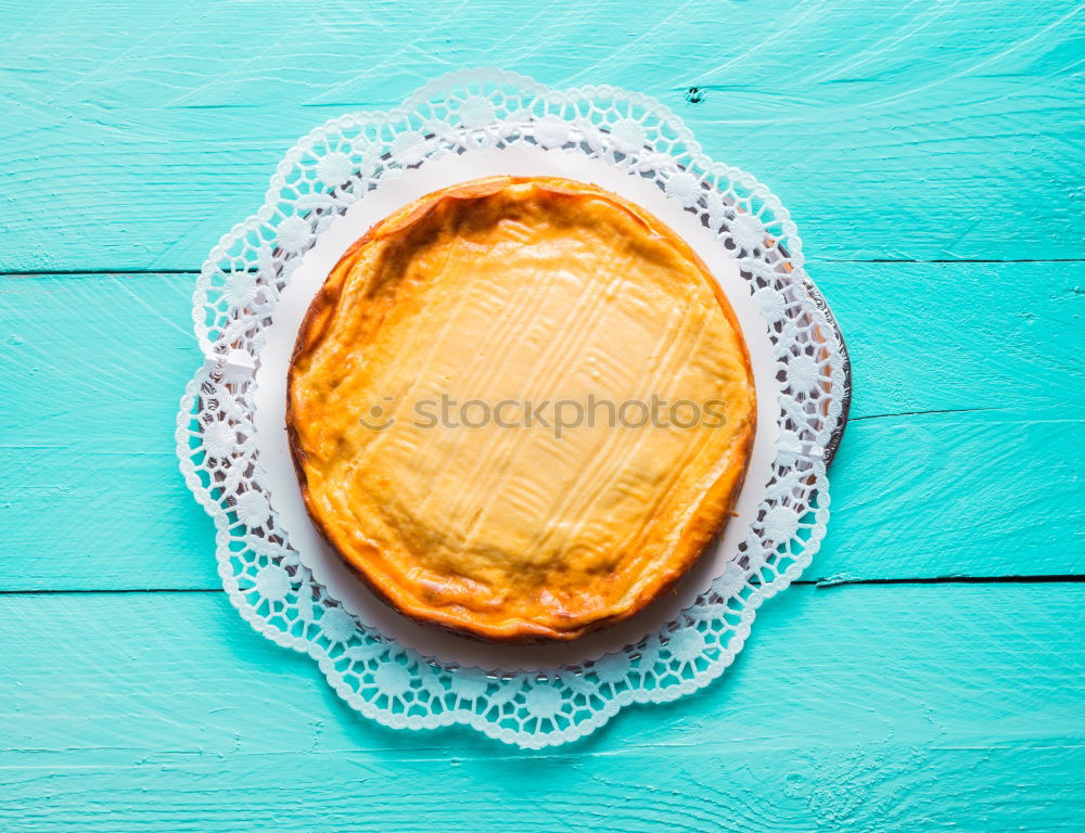 Similar – Image, Stock Photo Egg liqueur cake on blue wood