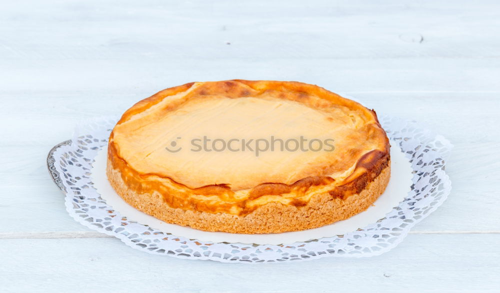 Similar – Image, Stock Photo Cheese cake on a white background with cake lace