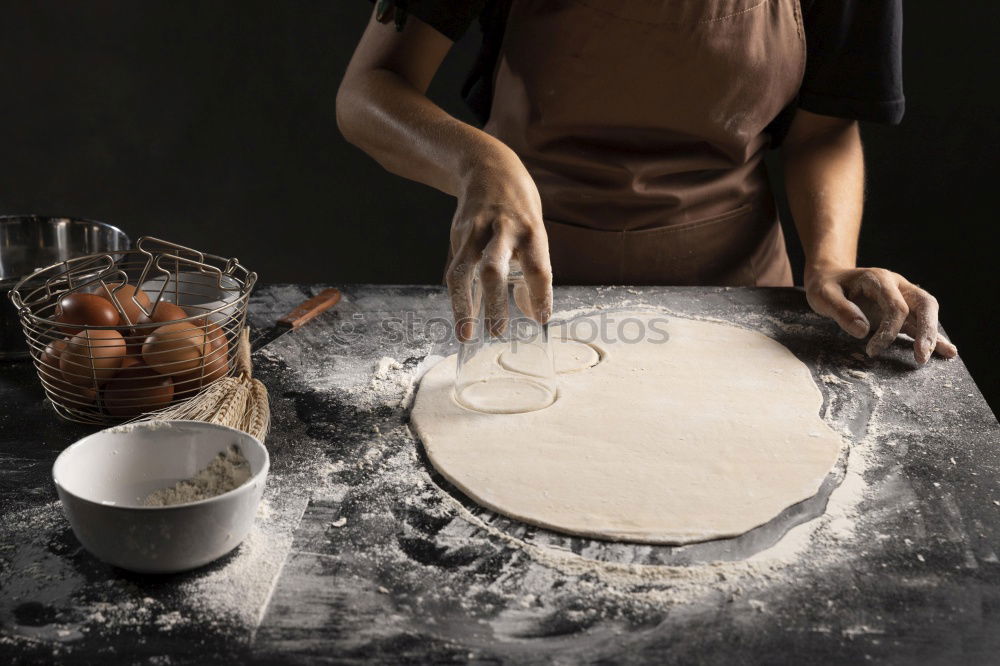 Similar – Image, Stock Photo Person cracking egg in bowl on table