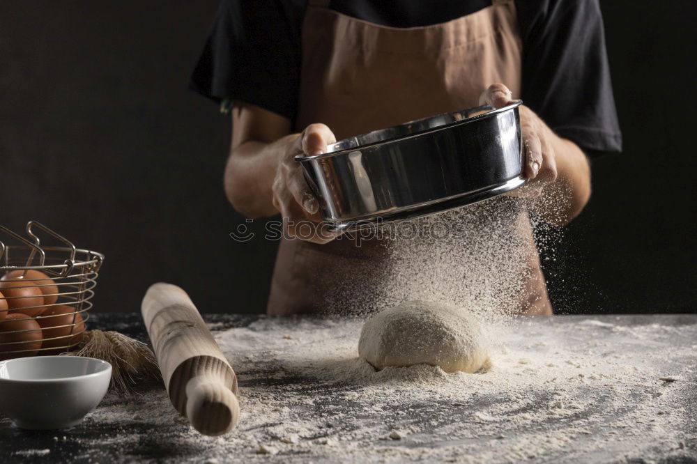 Similar – Image, Stock Photo Person cracking egg in bowl on table