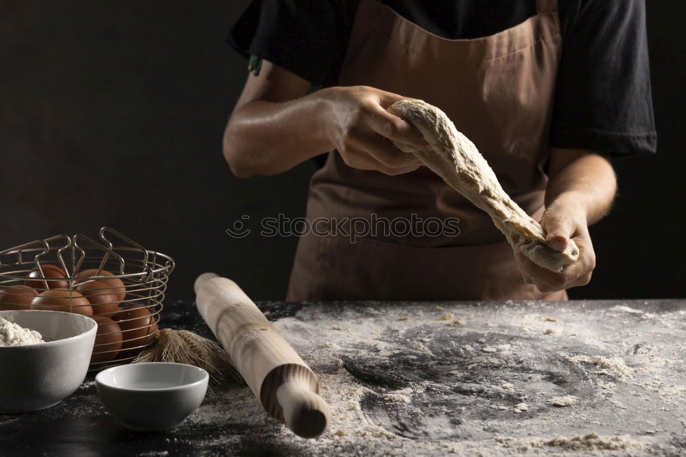 Similar – Image, Stock Photo Person cracking egg in bowl on table