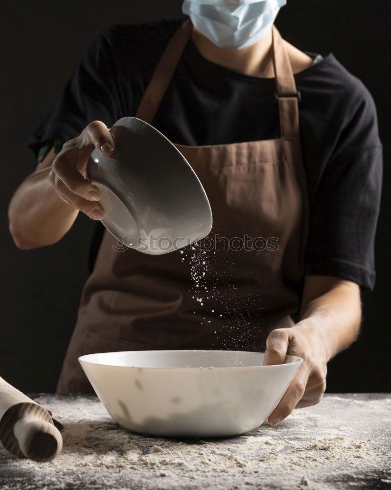 Similar – Image, Stock Photo Person cracking egg in bowl on table