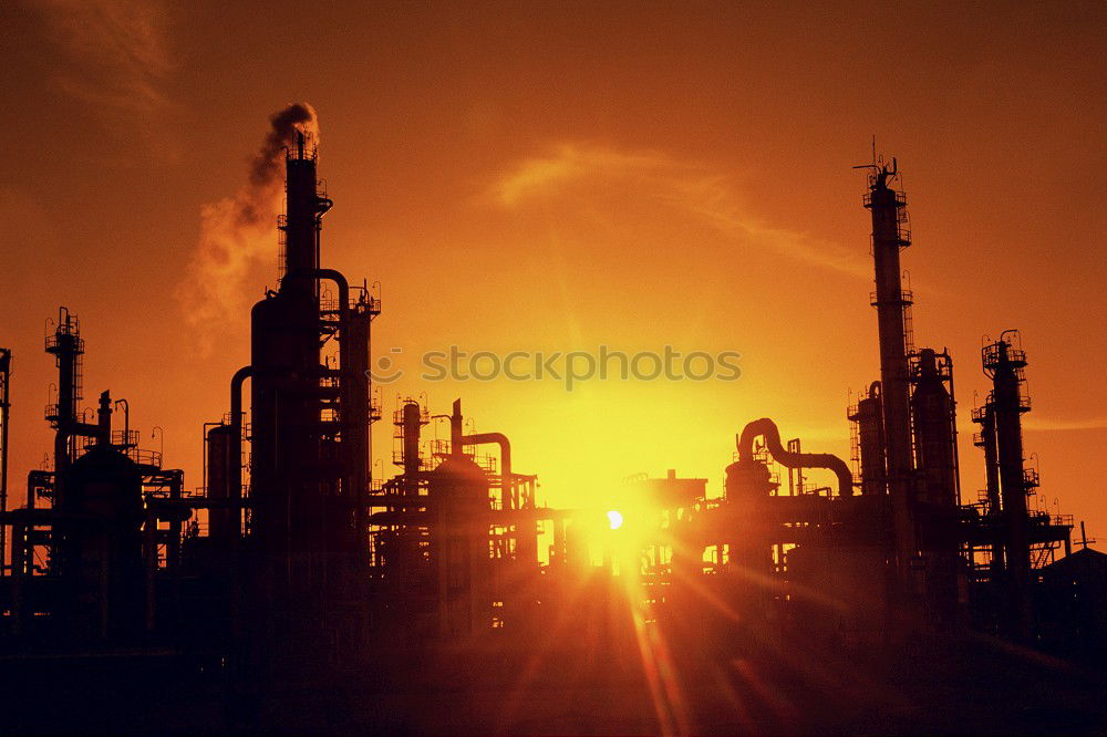 Similar – Image, Stock Photo Industrial Fire 1 Refinery