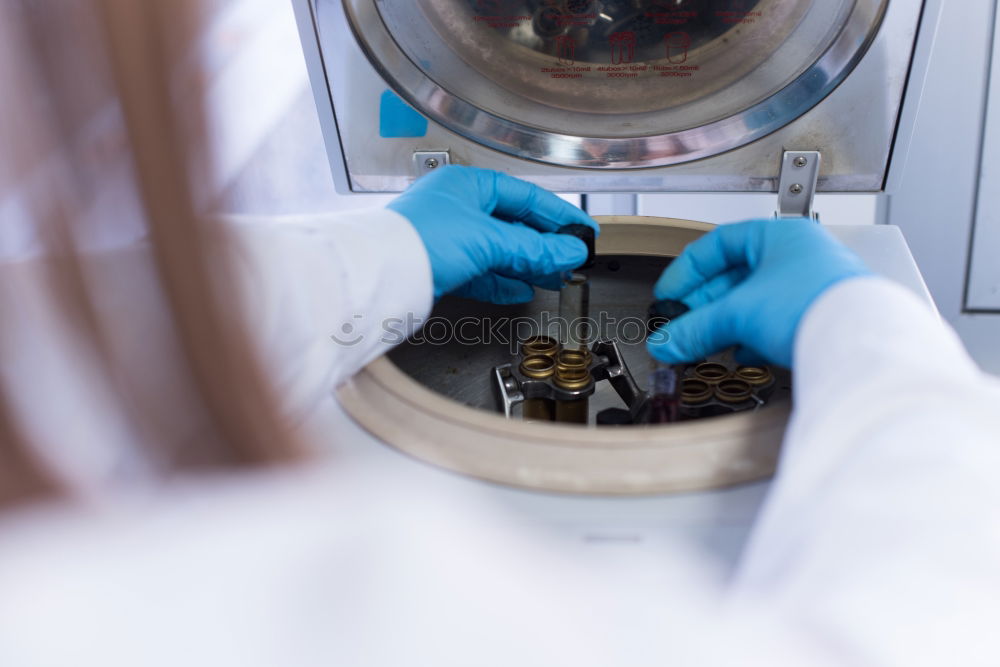 Similar – Image, Stock Photo Hands holding plastic test tube