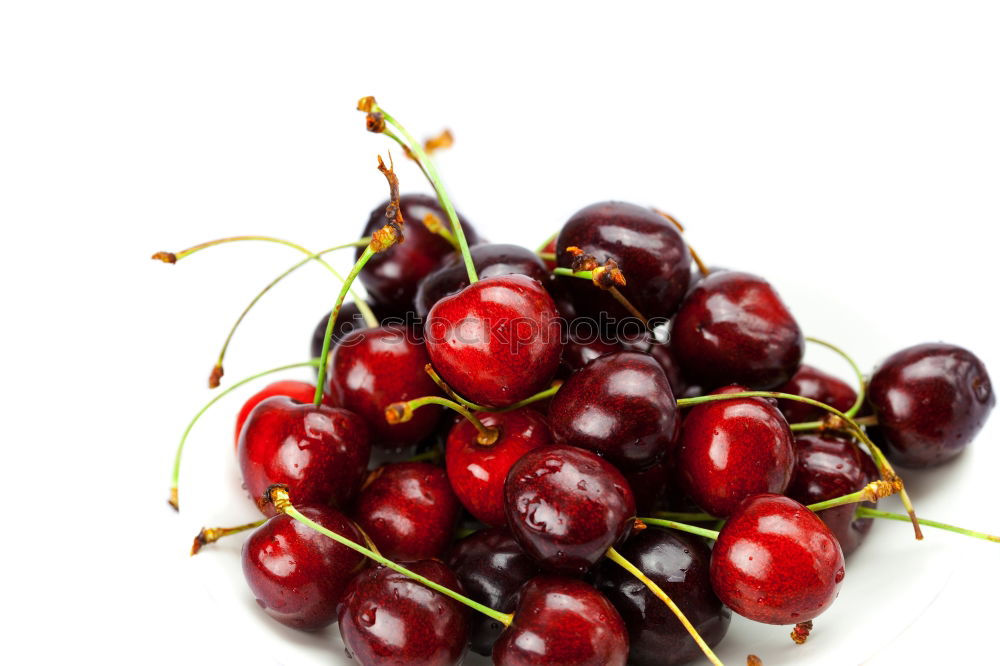 Similar – Image, Stock Photo eat cherries well Cherry