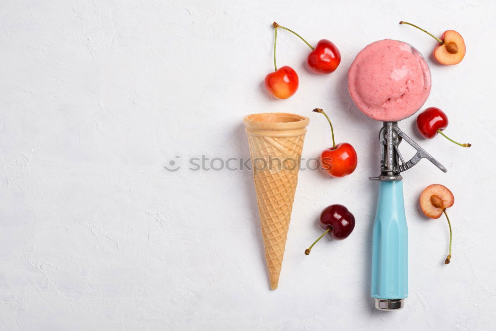 Similar – Image, Stock Photo Raspberry ice cream on a stick