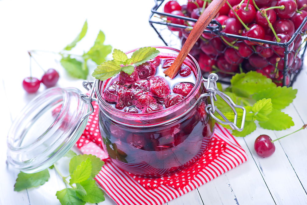 Similar – Homemade jam on wooden table