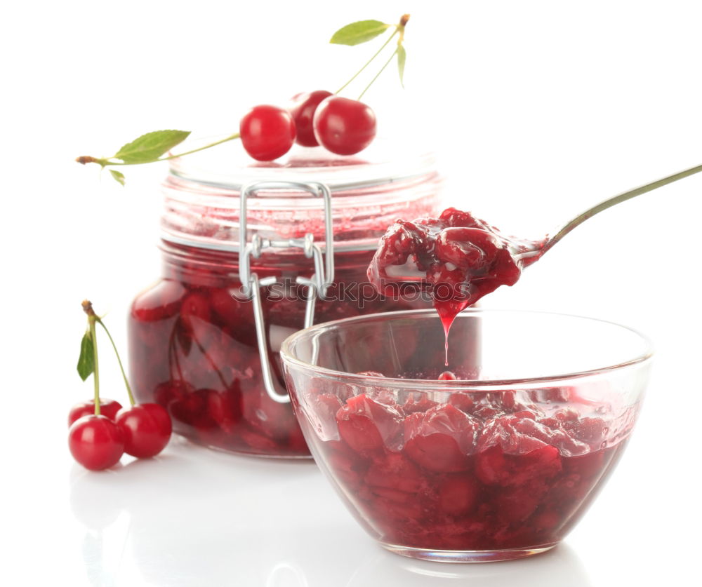 Image, Stock Photo Currant jam in a preserving jar