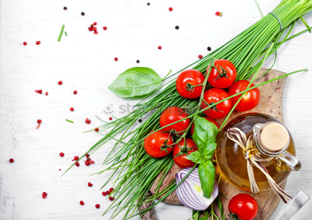 Similar – Pasta with tomatoes, basil and olive oil