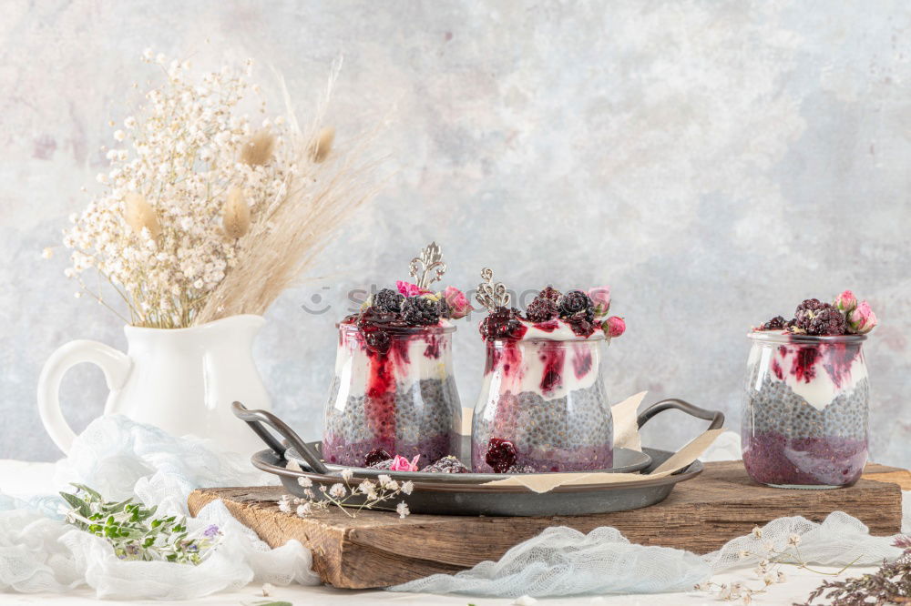 Similar – Image, Stock Photo Homemade jam on wooden table