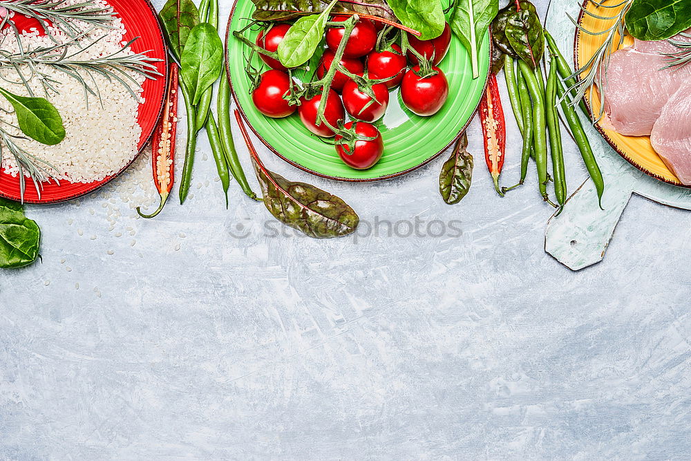 Similar – Various seafood on a blue background