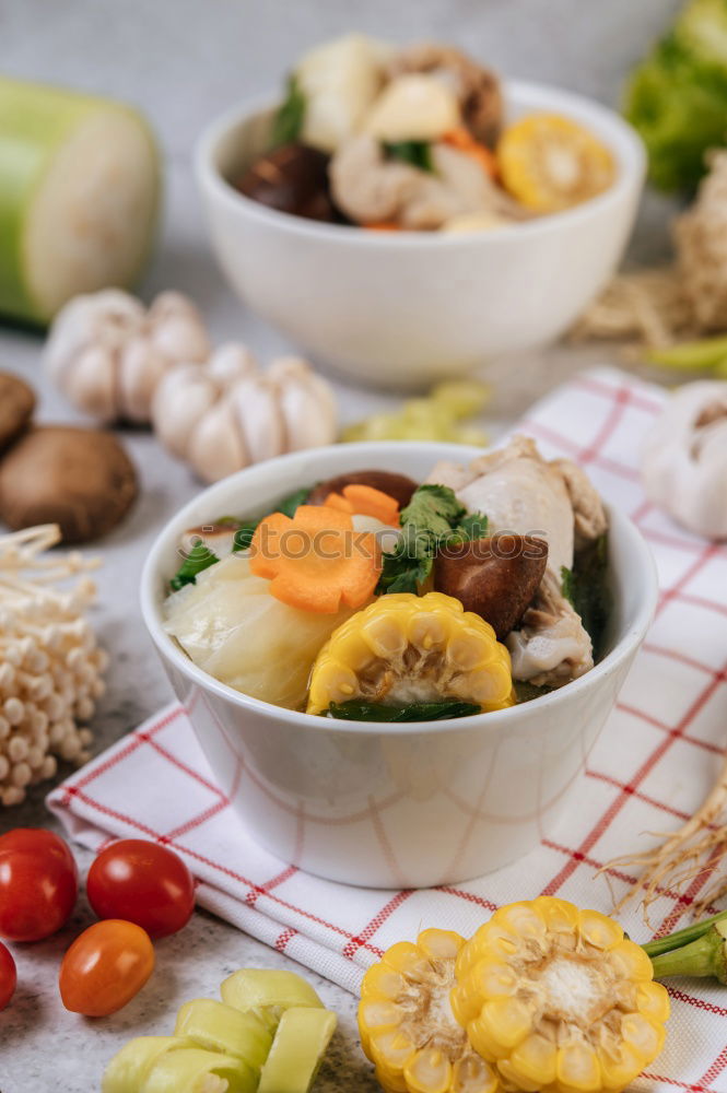 Similar – Image, Stock Photo Asian cuisine. Ingredients for Stir Fry with tofu and noodles