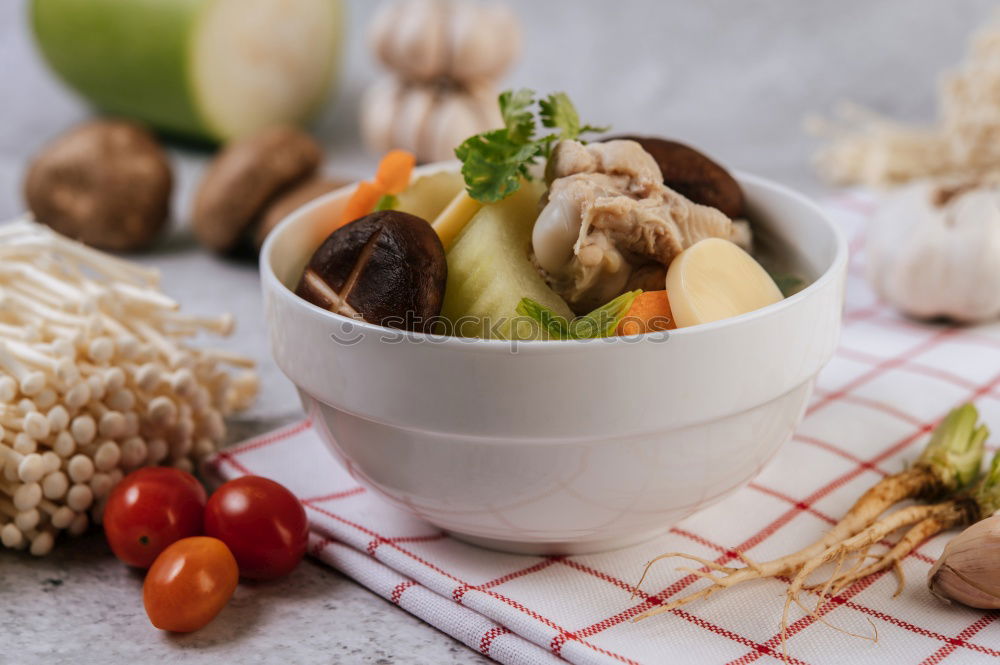 Similar – Image, Stock Photo Asian cuisine. Ingredients for Stir Fry with tofu and noodles