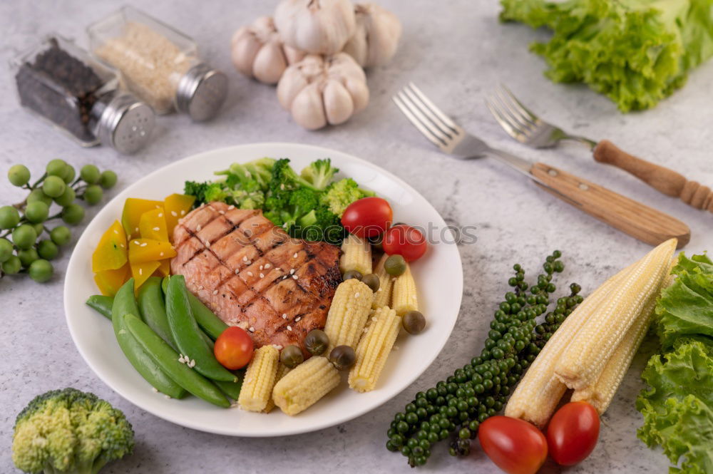 Similar – Image, Stock Photo Chicken breast fillets packed with vegetables