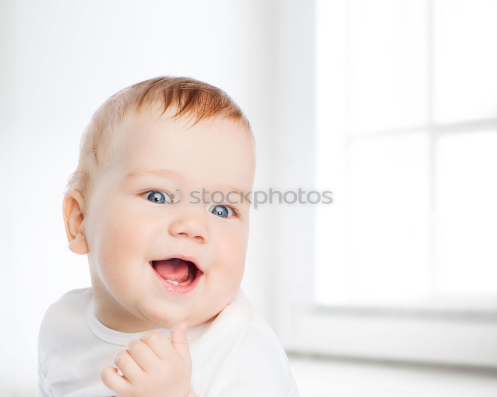 Similar – portrait of a beautiful baby girl at home. Family concept indoor