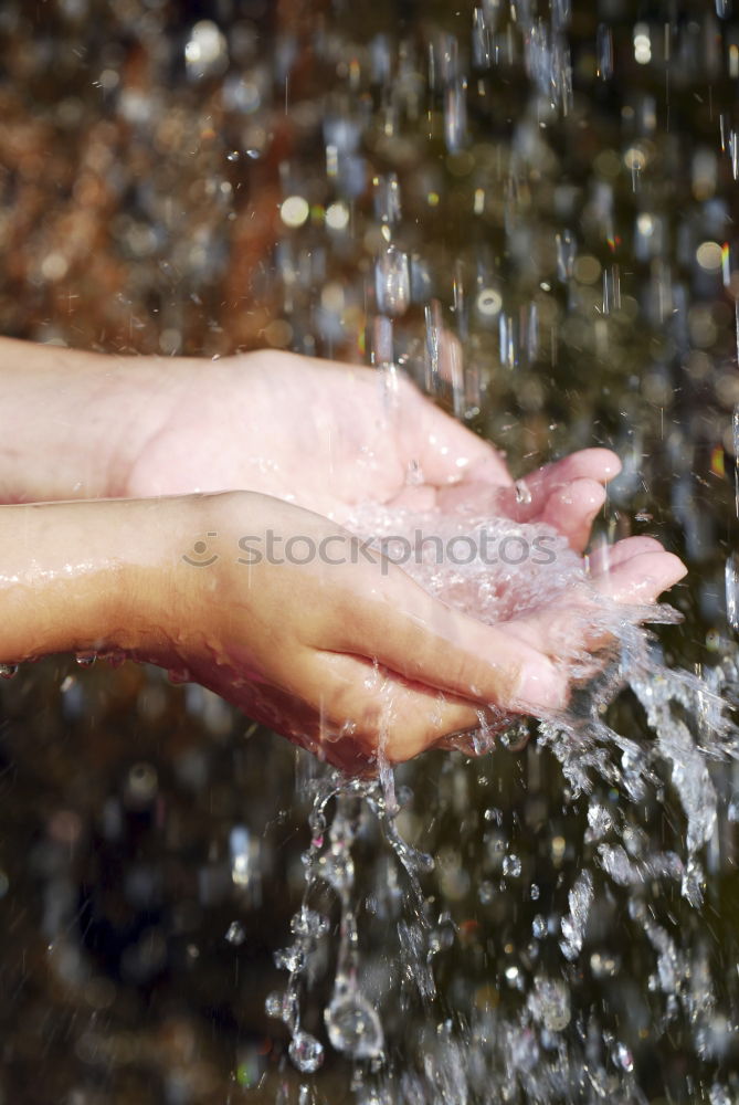 Similar – Image, Stock Photo Hand touching fresh water in a lake