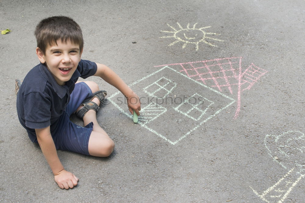 Similar – Image, Stock Photo Child climb a climbing wall