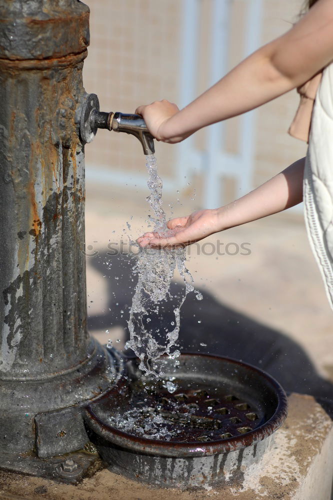 Similar – Image, Stock Photo pot of water Masculine Arm