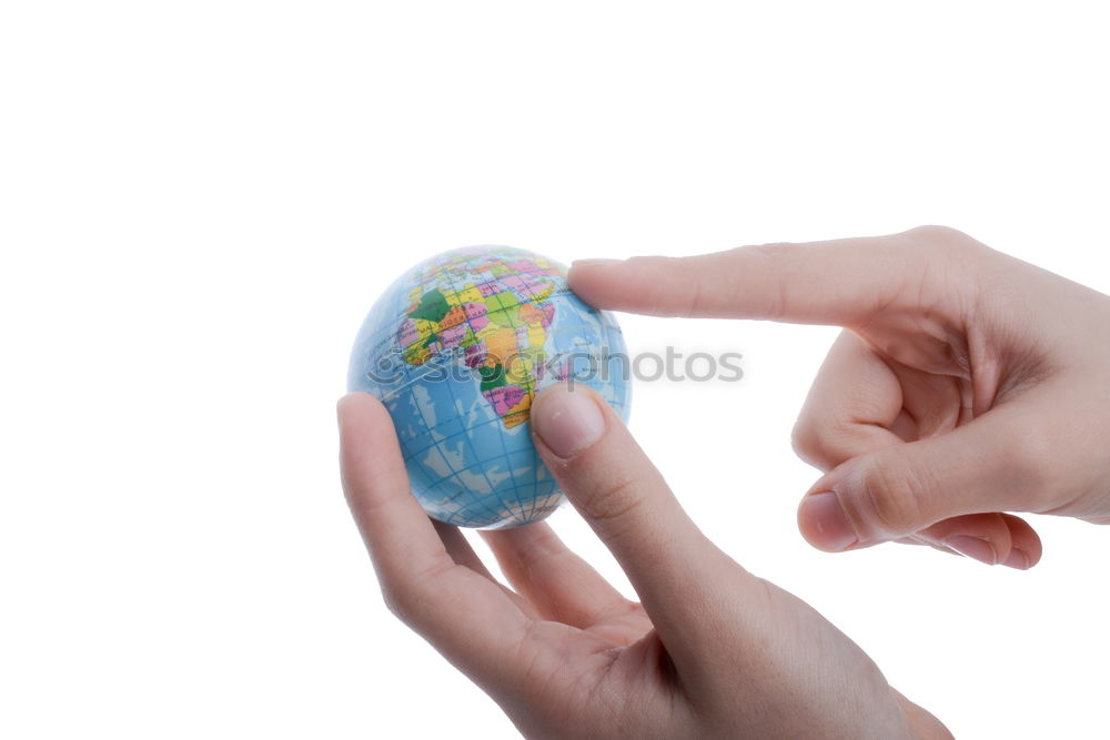 Similar – Image, Stock Photo child with a world globe in His Hands