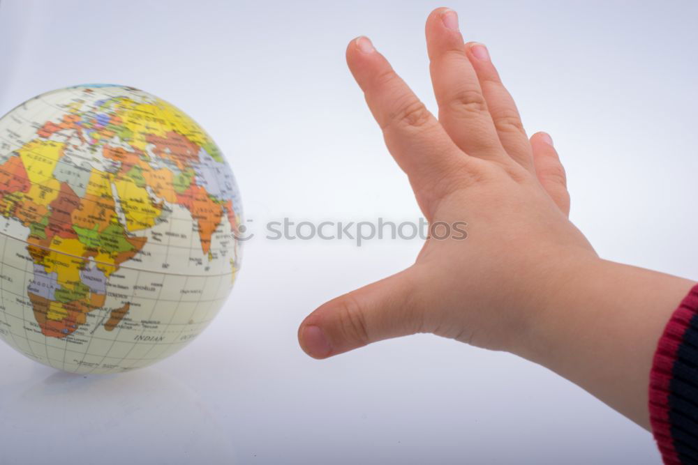 Similar – Image, Stock Photo child with a world globe in His Hands
