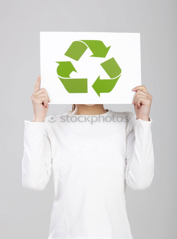 Similar – Yellow, red and blue recycle bins with recycle symbol. Recycling concept