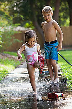 Similar – Image, Stock Photo Teenage girl with her little sister spending time together