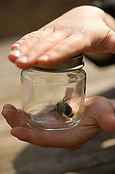 Similar – Image, Stock Photo Hand hold very small cup of coffee