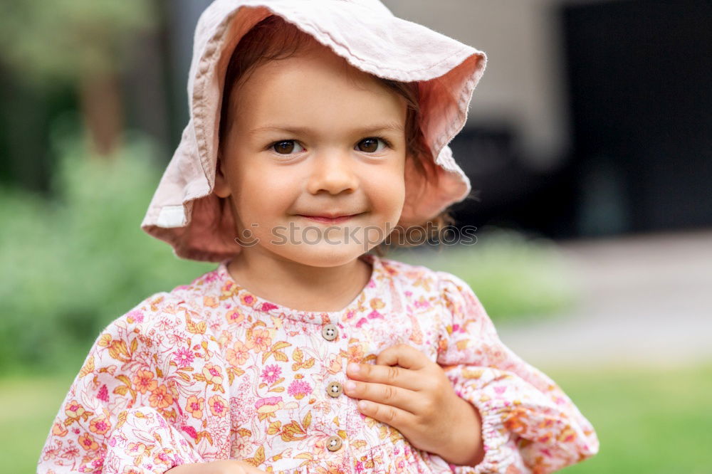 Image, Stock Photo Little girl smiling