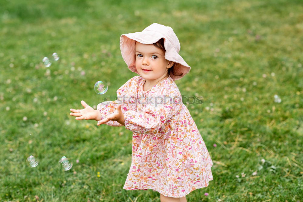 Similar – Image, Stock Photo A girl stands in the woods