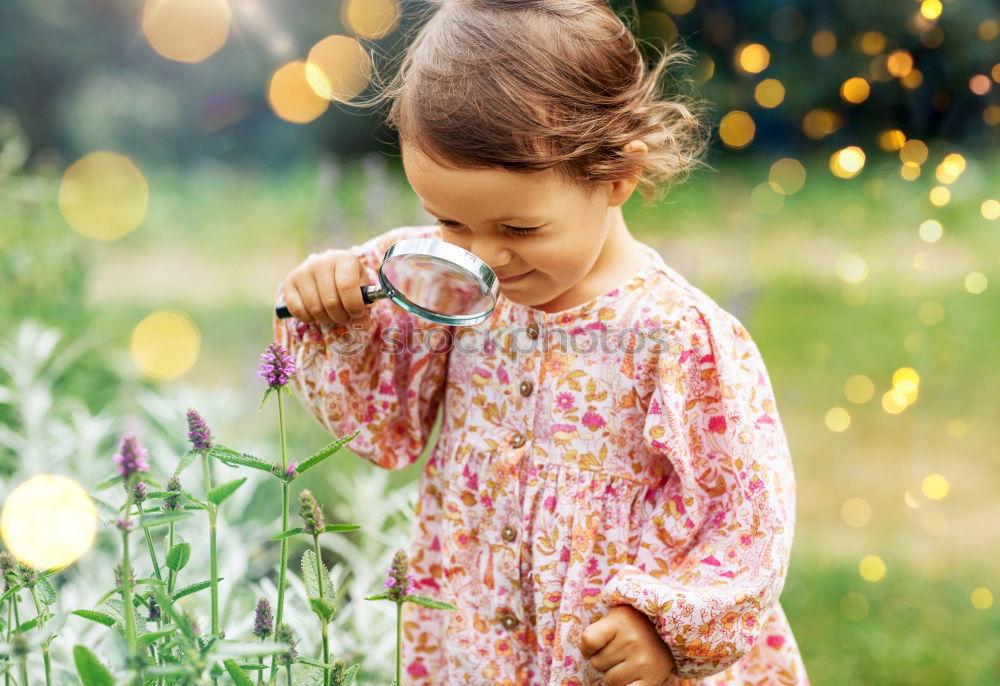 Similar – Image, Stock Photo child girl in country style plaid shirt and hat