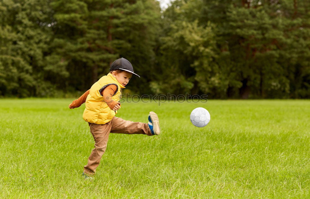 Similar – Kids Play Soccer, Boy, Girl, Goal