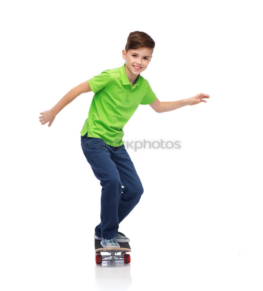 Similar – Close-up of a teenage boy carrying skateboard and smiling