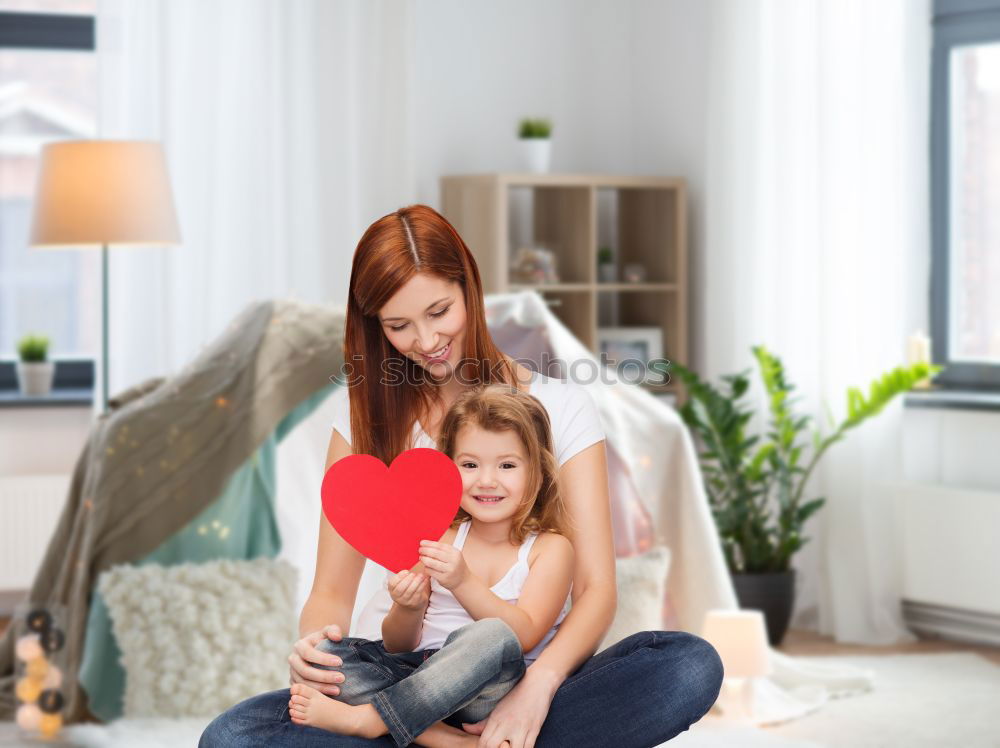 Similar – young happy mother comforting child son