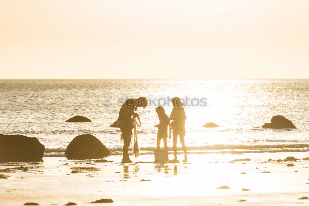 Similar – Happy children playing on the beach