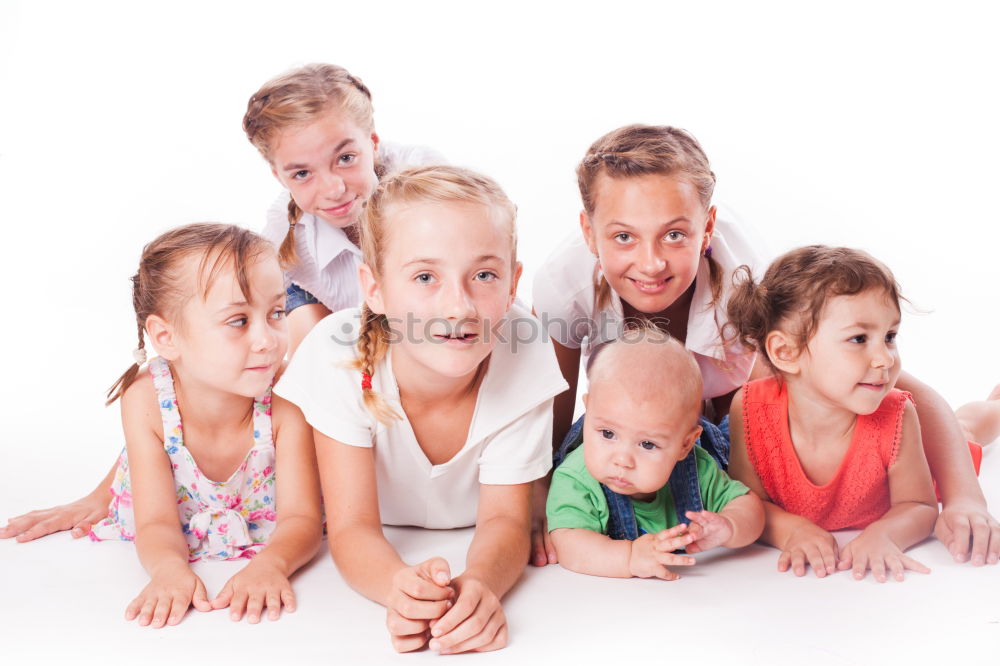 Similar – Image, Stock Photo Portrait of happy children